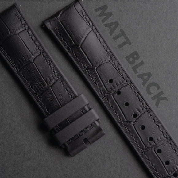 HS01.1 - CayCan&Co. Hybrid Black Leather Strap 黑色混合真皮錶帶