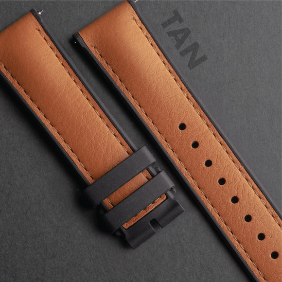 HS01.4 - CayCan&Co. Hybrid Tan Leather Strap 咖啡色混合真皮錶帶