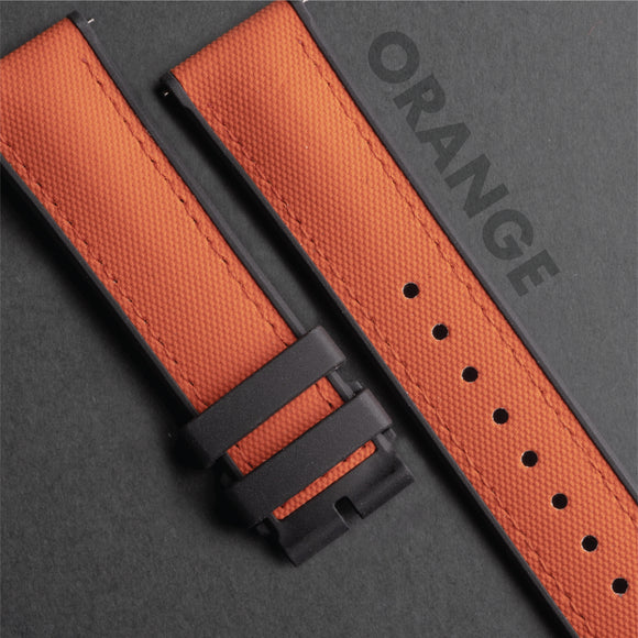 HS01.5 - CayCan&Co. Hybrid Orange Leather Strap 橙色混合真皮錶帶