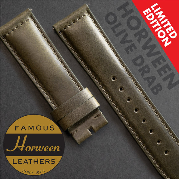 HOS01.1 - CayCan&Co. Olive Drab Horween Leather Strap 橄欖綠色真皮錶帶