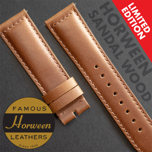 HOS01.2 - CayCan&Co. Sandal Wood Horween Leather Strap 啡色真皮錶帶