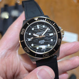 Atlantic Mariner Wave Automatic | Black/Rose Gold Dial on PU Strap