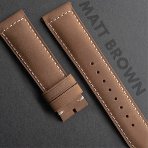 CS01.3 - CayCan&Co. Matt Brown Crazy Horse Leather Strap 啞啡色真皮錶帶