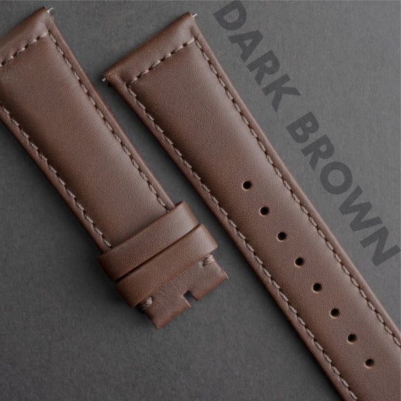 LS01.3 - CayCan&Co. Dark Brown Leather Strap 深咖啡色真皮錶帶