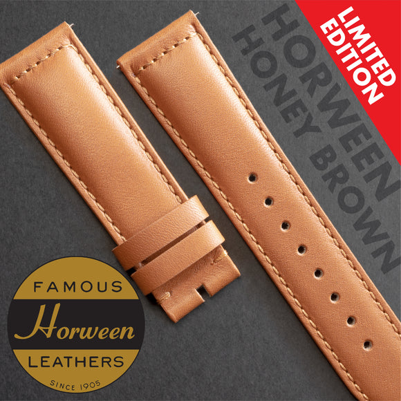 HOS01.3 - CayCan&Co. Honey Brown Horween Leather Strap 蜜糖咖啡色真皮錶帶