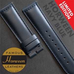 HOS01.4 - CayCan&amp;Co. Navy Blue Horween Leather Strap 深藍色真皮錶帶