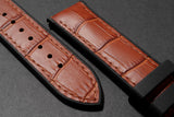 HS01.3 - CayCan&Co. Hybrid Redish Tan Leather Strap 啡色混合真皮錶帶