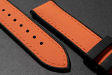 HS01.5 - CayCan&Co. Hybrid Orange Leather Strap 橙色混合真皮錶帶