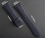 LS01.2 - CayCan&Co. Deep Navy Blue Leather Strap 啞深藍色真皮錶帶