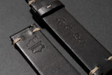 VS01.1 - CayCan&Co. Vintage Black Leather Strap 復古黑色真皮錶帶